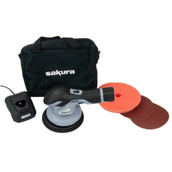 CORDLESS CAR POLISHER 12V 180MM 150MM SANDER POLISHING MACHINE & PADS KIT SS5551