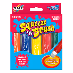 Galt Toys Squeeze 'n Brush - 12 Classic Colours, Children's paint brush set, 3 yr(s), Plastic, Multicolour