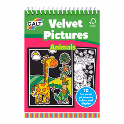 Galt Toys Velvet Pictures Animals, Boy/Girl, Coloring picture set