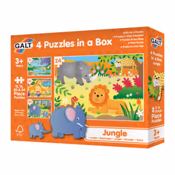 Galt Toys 4 PUZZLES IN A BOX - JUNGLE