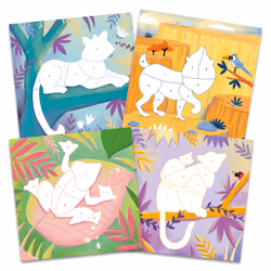 Galt Toys Sticker by numbers - Wild animals