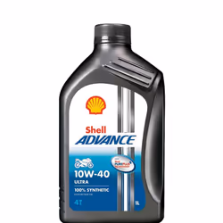 Engine oil; SHELL; Advance 4T Ultra; 10W-40 1 Full Synthetic Oil