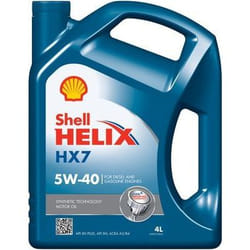 Shell Helix HX7 5W-40 4l Engine oil 550053770 TOYOTA: Corolla VIII Liftback, HONDA: CIVIC 7 Hatchback, KIA: Picanto I
