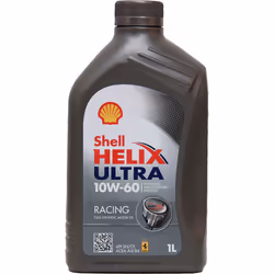 Engine oil; SHELL; Helix Ultra Racing; 10W-60 1 Full Synthetic Oil; for ABARTH, BMW, AUDI, MASERATI, ALFA ROMEO