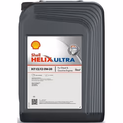 Engine oil; SHELL; Helix Ultra ECT C2/C3; 0W-30 20 Synthetic Oil; for VOLKSWAGEN, MERCEDES-BENZ, AUDI, TOYOTA, SKODA