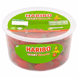 HARIBO Giant Strawberry Bulk Sweets 1 KG