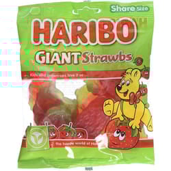 HARIBO Giant Strawbs 1.7kg, bulk sweets, 12 packs of 140g