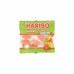 Haribo Giant Strawbs Gone Mini x 100 Mini Bags Vegetarian Strawberry Sweets, (1.6 kg)