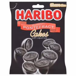 Haribo Pontefract Cakes Liquorice Sweets 175g Licorice