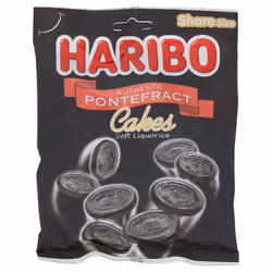 Haribo Pontefract Cakes Liquorice Sweets 175g Licorice