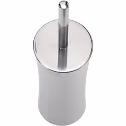 Croydex Toilet Brush With Freestanding Polished Steel Curvy Holder