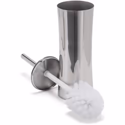 Croydex Toilet Brush With Freestanding Polished Steel Curvy Holder