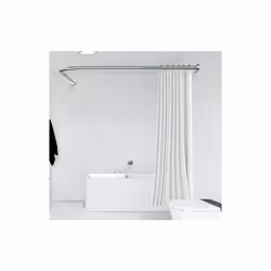 Croydex Chrome Modular Rod 4 Way To fit Circle Or Oval Bath Shower Curtain Rail