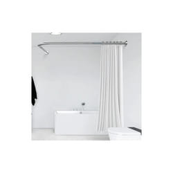 Croydex Chrome Modular Rod 4 Way To fit Circle Or Oval Bath Shower Curtain Rail