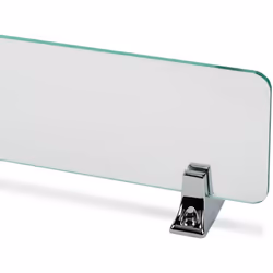 Croydex QM731441 Sutton Wall Mounted Glass Shelf with Zinc Alloy Construction, Chrome