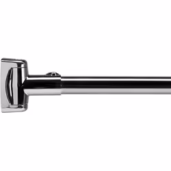 Croydex Stainless Steel Premium Extendable Telescopic Curved Rod, 1080 - 1850mm