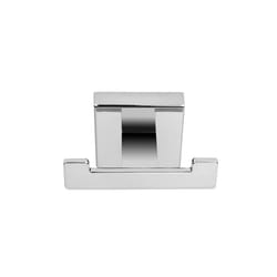 QM511741 Flexi-Fix Easy to Fit Cheadle Chrome Plated Square Design Double Robe Hook