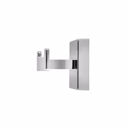 QM511741 Flexi-Fix Easy to Fit Cheadle Chrome Plated Square Design Double Robe Hook