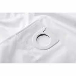 Croydex Hookless Textile White Shower Curtain, No Curtain Rings Required