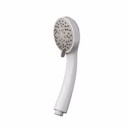Essentials Three Function Shower Handset with Rub Clean Nozzles, White, 198 x 87 x 72.2mm (HxWxD)