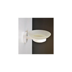 Croydex Metal and Glass Soap Dish Holder - White