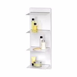 Croydex Meon White Open Front Storage Wall Mounted shelf Shelving Unit