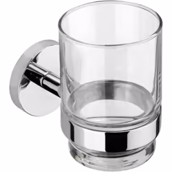 Croydex Flexi-Fix Romsey Tumbler and Holder with Zinc Alloy Construction, Chrome