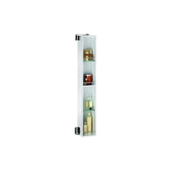 Croydex 1200 mm Ottawa Stainless Steel Spinning Cabinet with Mirror and Shelves