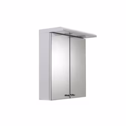 Croydex Shire 2 Door Mirror Cabinet with Light and Shaver Socket White WC26722