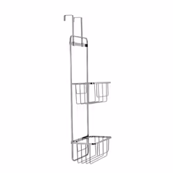 Croydex Rust Free Over the Door Hook Double Basket Bathroom Chrome Plated