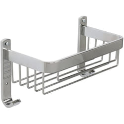 Croydex Aluminium Large Basket, Stainless-Steel, Chrome, 12.5x26x14 cm
