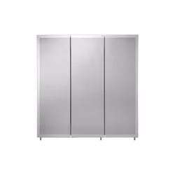 Croydex Heacham Triple Door Tri-View Mirrored White Steel Cabinet 762x762x127mm