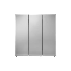 Croydex Heacham Triple Door Tri-View Mirrored White Steel Cabinet 762x762x127mm