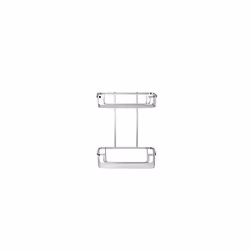 Croydex QM390541 Stainless Steel Two Tier Cosmetic Basket Shower Caddy, 10 Year Rust Free Guarantee, Silver