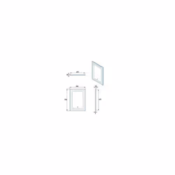 Croydex Rookley Vertical Mirror Hang 'N' Lock Illuminated, Wall Hung