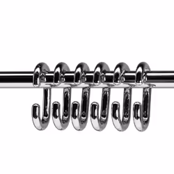 Croydex Bathroom Shower Curtain Rod Extendable Chrome Effect (L)2.52m
