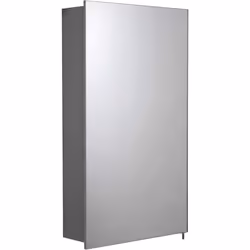 Croydex Maiford Mirrored Door Illuminated Cabinet with Shaver Socket Aluminium
