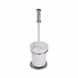 Croydex Grosvenor Bathroom Toilet Brush Modern Free Standing Holder Round Chrome