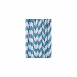 Aqua Chevron Textile Shower Curtain with Hygiene 'N' Clean