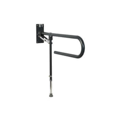 Croydex Foldaway Drop Down Grab Rail with Leg Wall Mount Mobility Aid Steel Grey