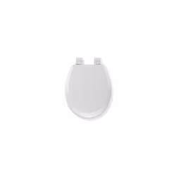 Croydex Sit Tight Carron Soft Close Toilet Seat, Wood, White, 47 x 36.5 x 6 cm