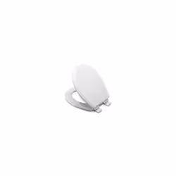 Croydex Sit Tight Carron Soft Close Toilet Seat, Wood, White, 47 x 36.5 x 6 cm