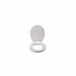 Croydex Sit Tight Carron Soft Close Toilet Seat, Wood, White, 47 x 36.5 x 6 cm