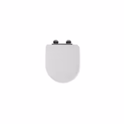 Croydex Flexi-Fix Garda D-Shape Always Fits Never Slips Slow Close Anti Bacterial Toilet Seat, Wood, White, 42 x 37.2 x 6 cm