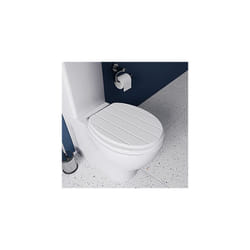 Croydex Portland Toilet Seat Tongue & Groove Design, Toilet Seat Soft Close, Quick Release for Easy Cleaning, Flexi-Fix Always Fits, White