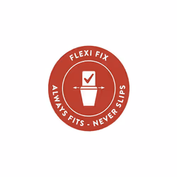 Croydex Flexi-Fix Eyre D-Shape Always Fits Never Slips Slow Close Anti Bacterial Toilet Seat, White, 42 x 35.5 x 5 cm
