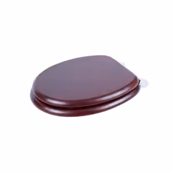 Croydex Flexi-Fix Davos Always Fits Never Slips Toilet Seat, Wood, Mahogany Effect, 43 x 36.5 x 6 cm