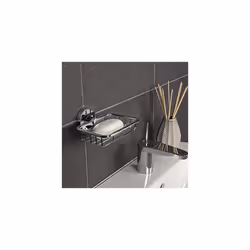 Flexi-Fix Pendle Soap Basket, Chrome, Zinc Alloy, Silver, One Size