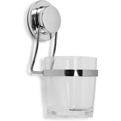 Croydex Tumbler & Holder, Silver Rust Free Stick 'N' Lock - QM291841