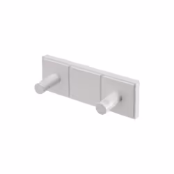 Croydex Portland Double Robe Hook White Pine Wall Mount 70x198x65cm WA992822SD